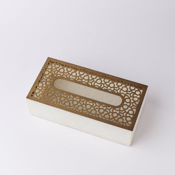 BRASS LID TISSUE BOX