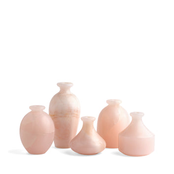 PINK ONYX VASE SET