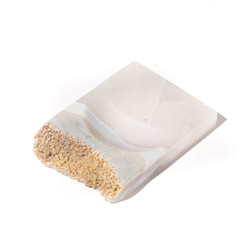 NATURAL EDGED CHALCEDONY TRAY