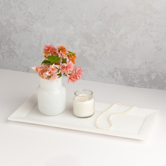 WHITE MARBLE TRAY