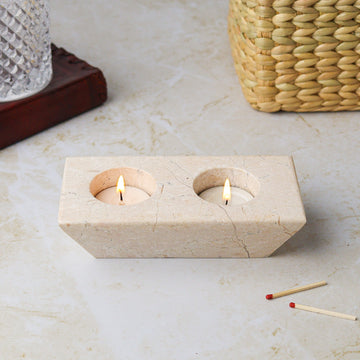 TWIN TEALIGHT CANDLE HOLDER