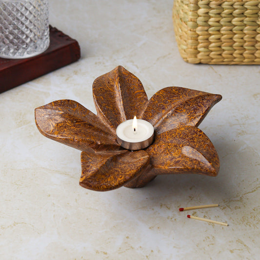 FOSSIL BLOOM TEALIGHT HOLDER