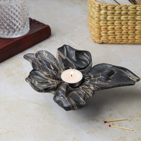 MIDNIGHT BLOSSOM TEALIGHT HOLDER