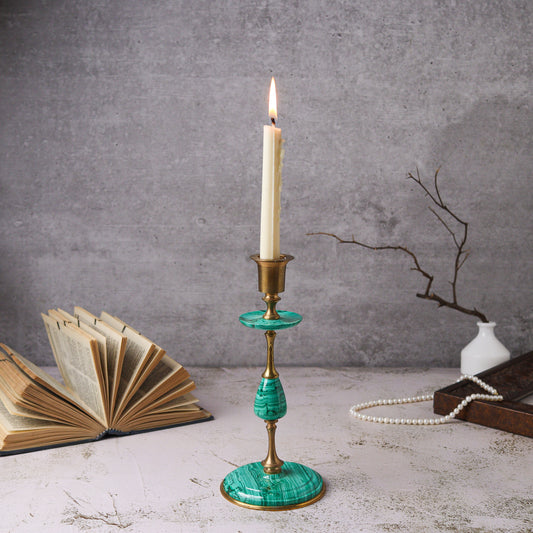 MALACHITE CANDLE STAND