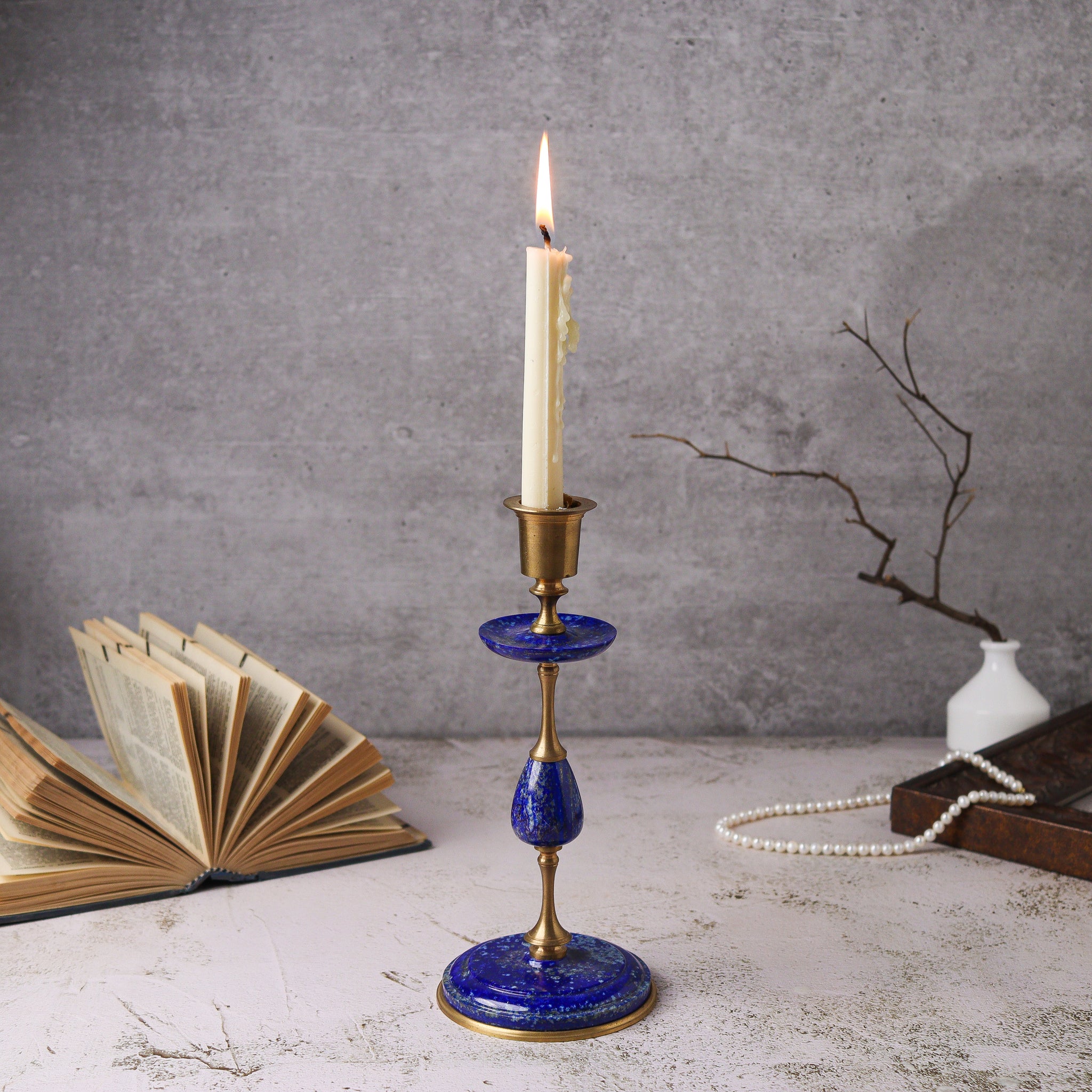 LAPIS LAZULI CANDLE STAND
